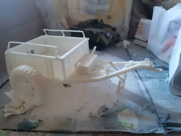 US M10 Trailer for RC Tank or military vehicule scale 1 16 3D print model_0