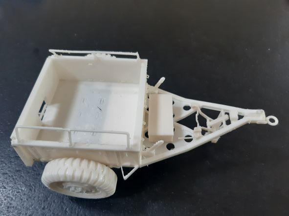 US M10 Trailer for RC Tank or military vehicule scale 1 16 3D print model_3