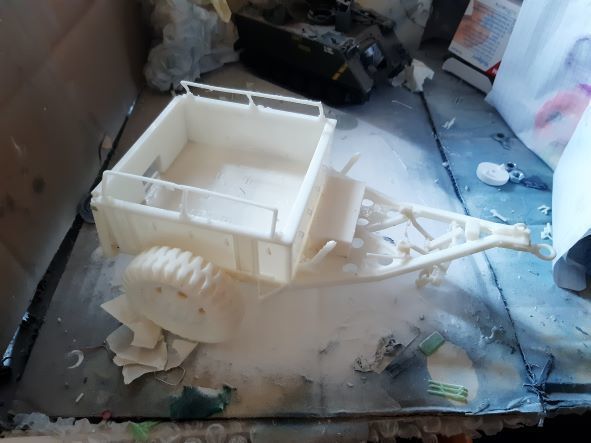 US M10 Trailer for RC Tank or military vehicule scale 1 16 3D print model_4