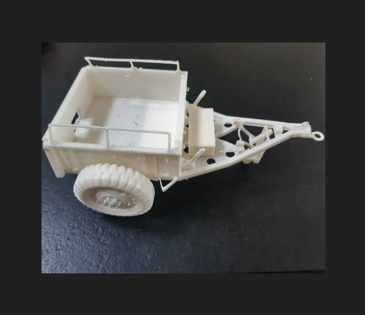 US M10 Trailer for RC Tank or military vehicule scale 1 16 3D print model_5