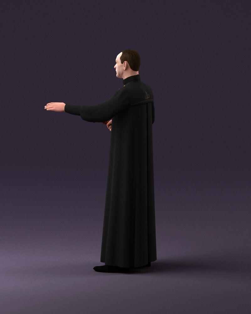 000984 Man in judge black dress 3D model_7