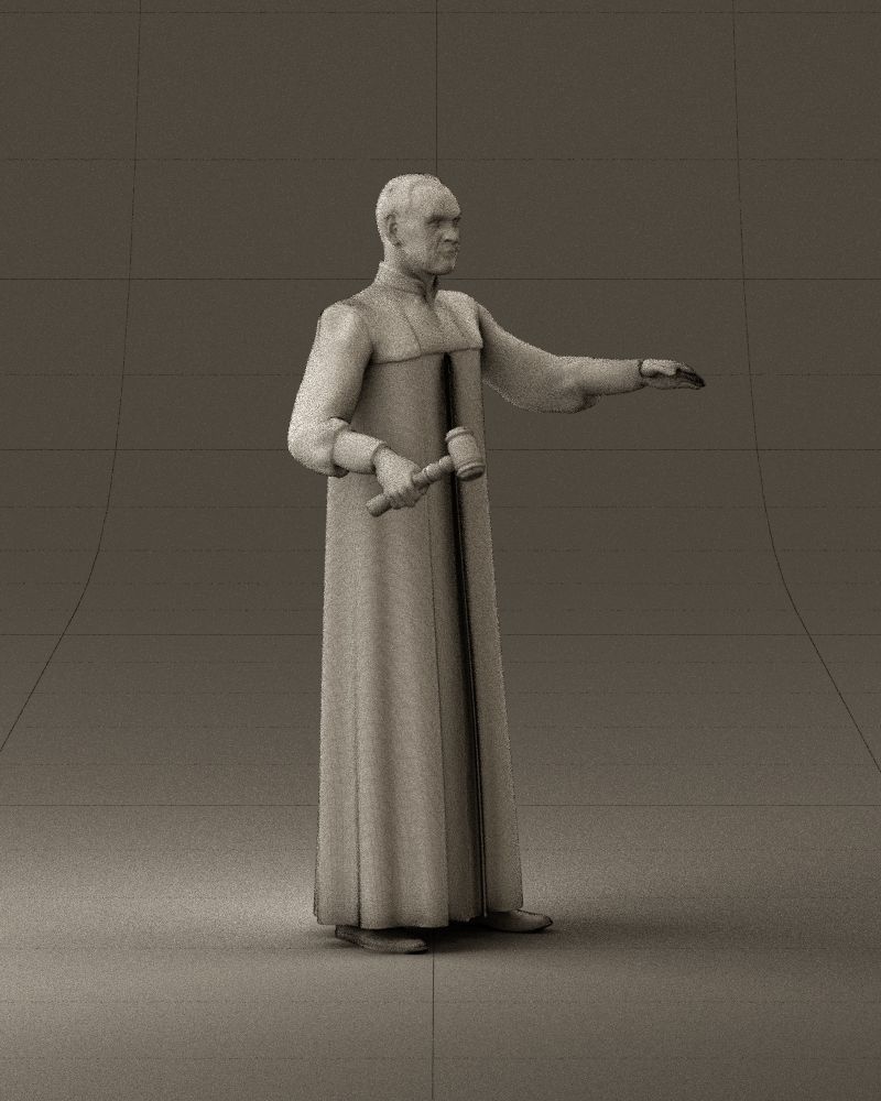 000984 Man in judge black dress 3D model_26