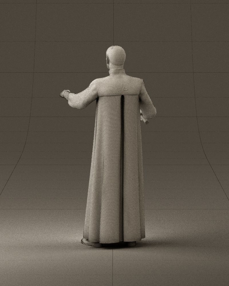 000984 Man in judge black dress 3D model_30