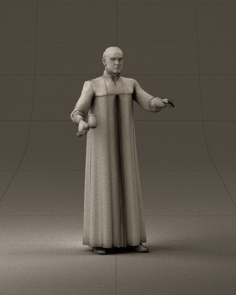 000984 Man in judge black dress 3D model_24