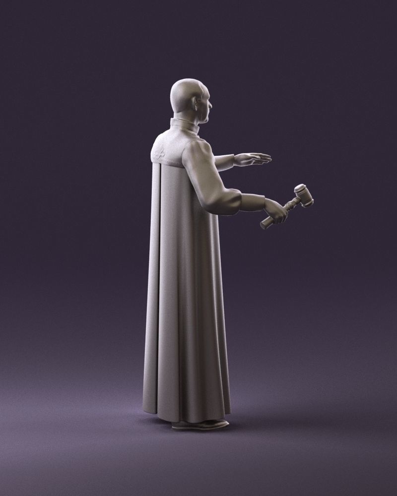 000984 Man in judge black dress 3D model_16