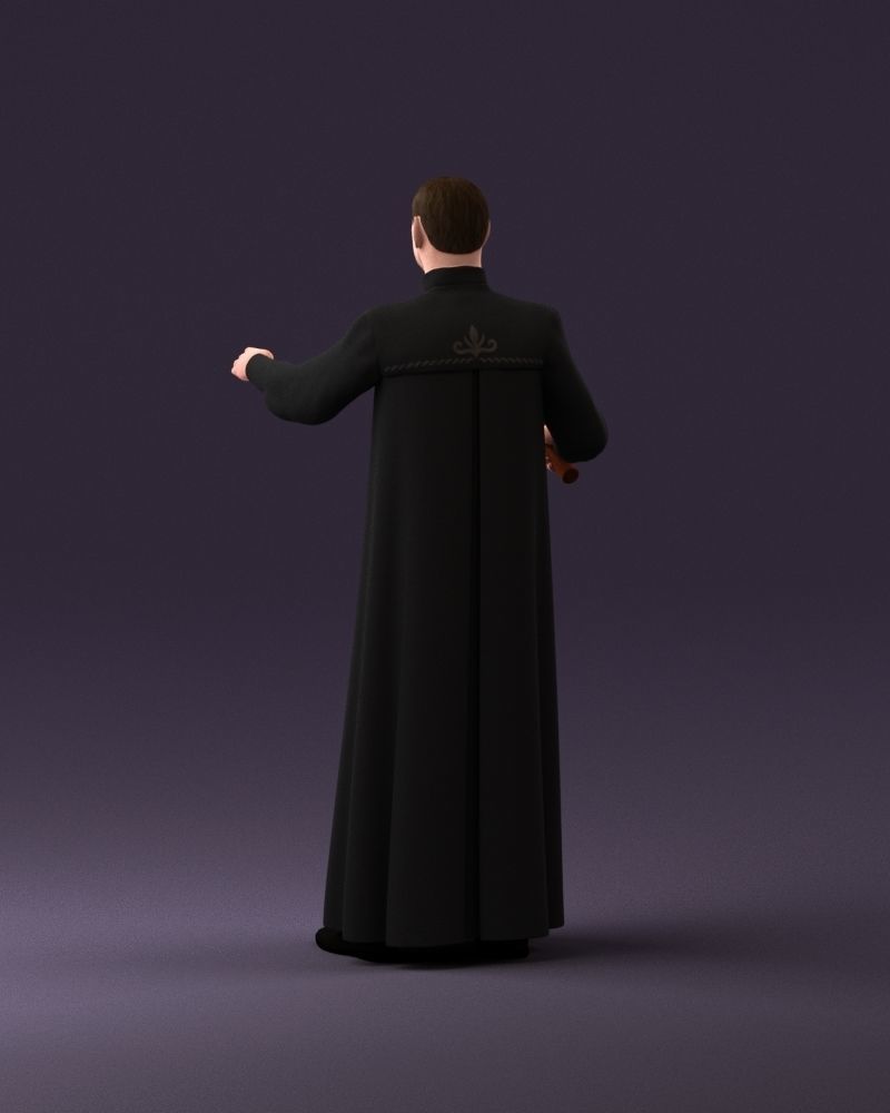000984 Man in judge black dress 3D model_6