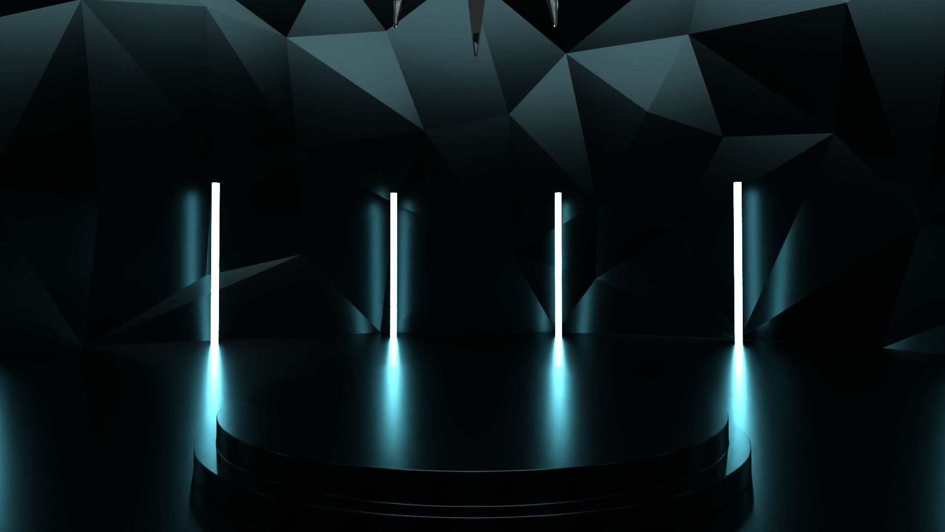 quad-bot spider robot Low-poly 3D model_1