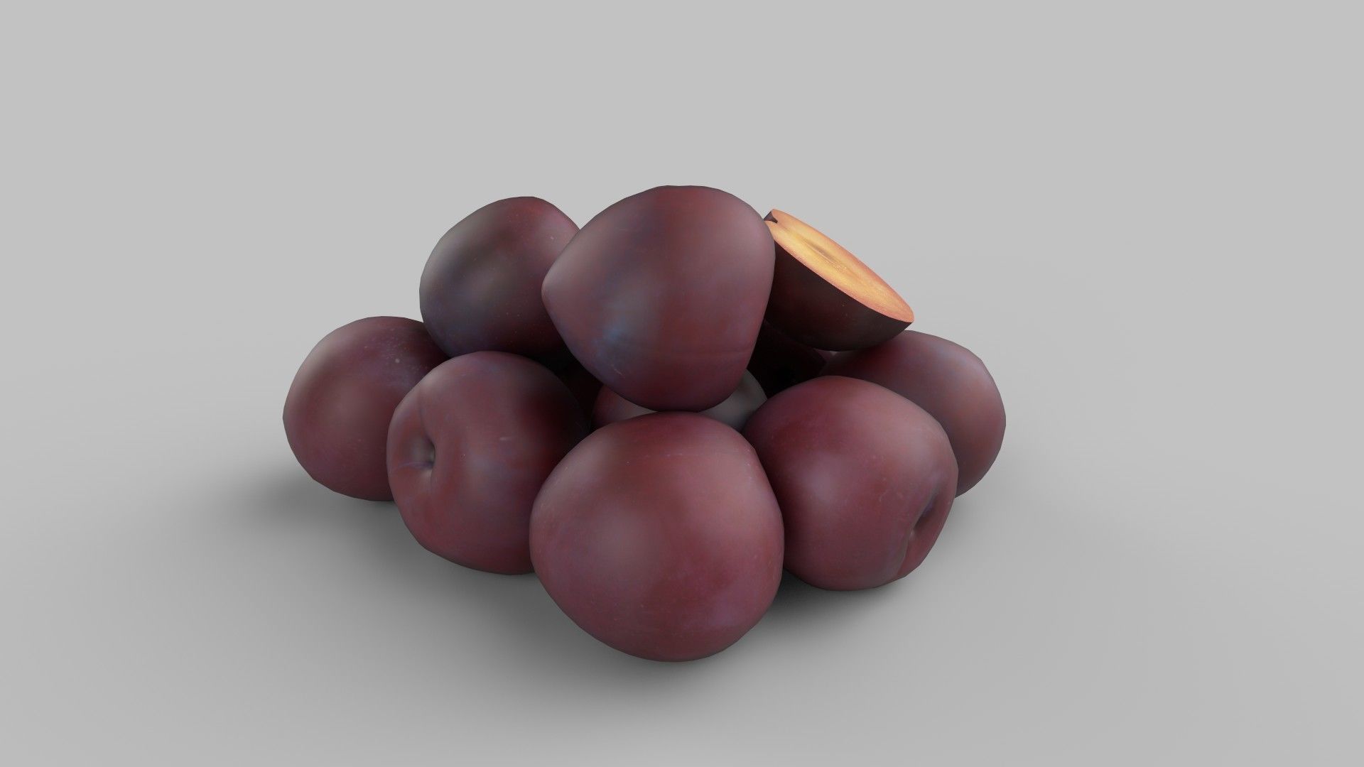 plums Low-poly 3D model_1