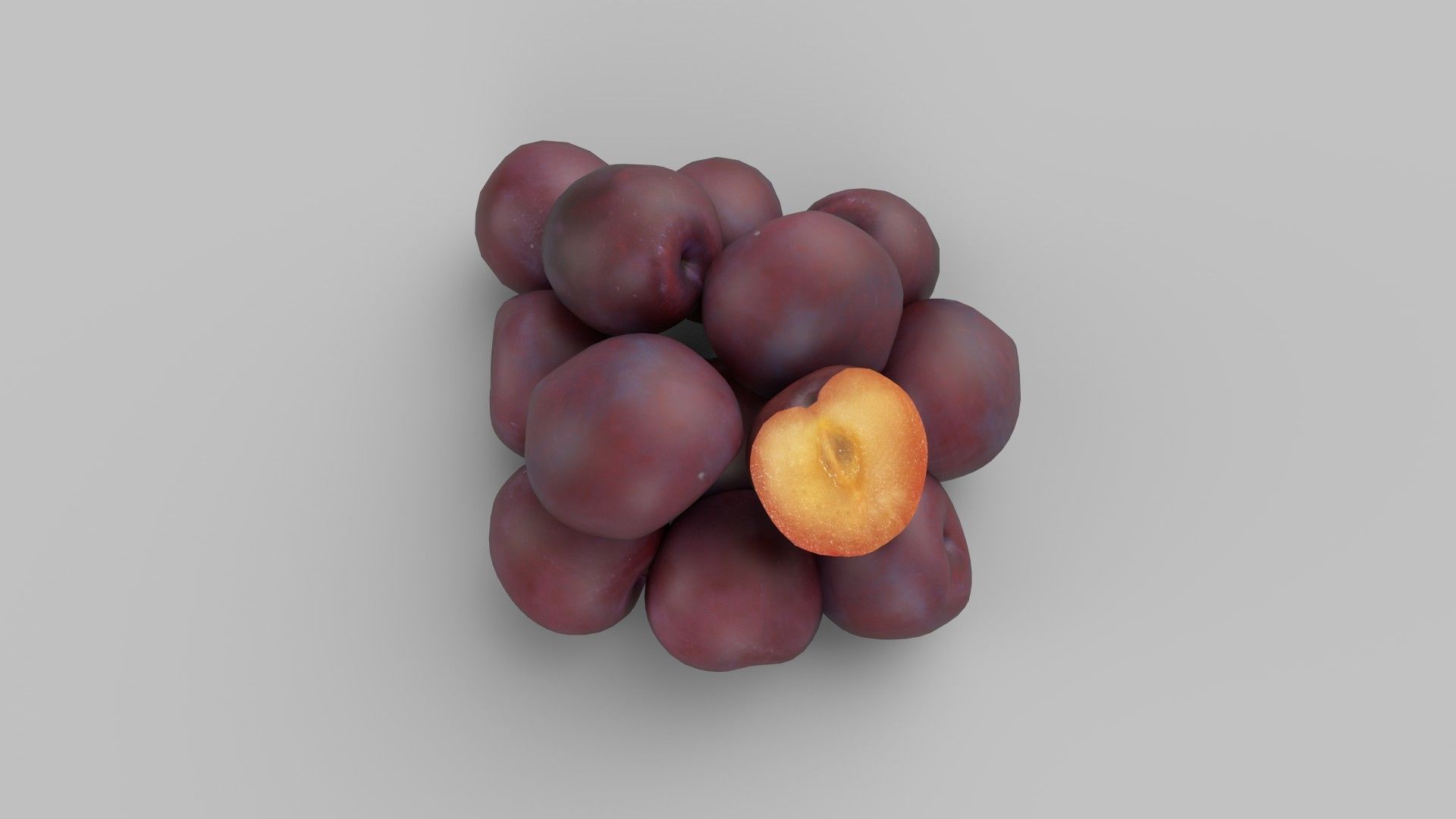 plums Low-poly 3D model_2