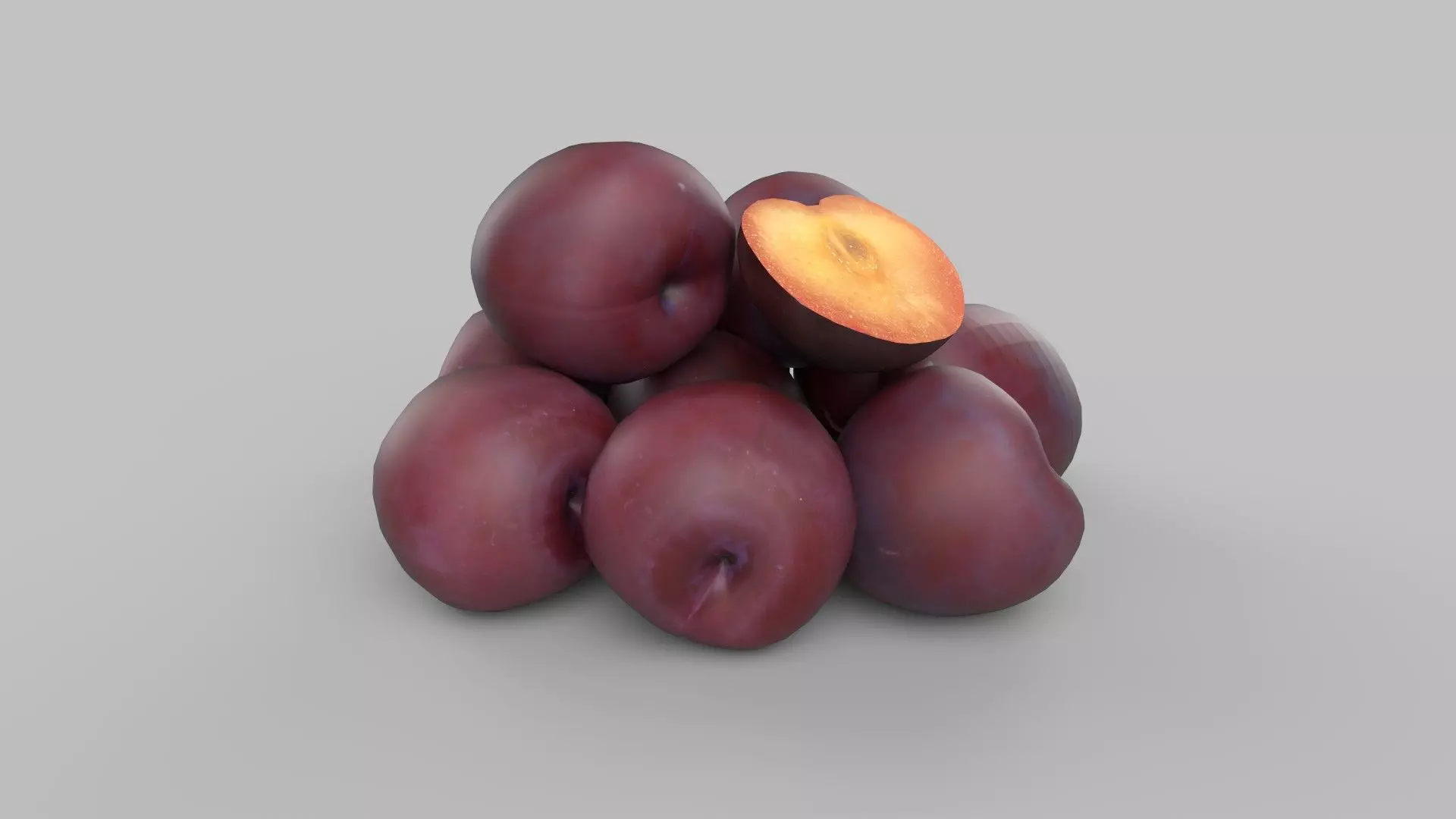 plums Low-poly 3D model_0