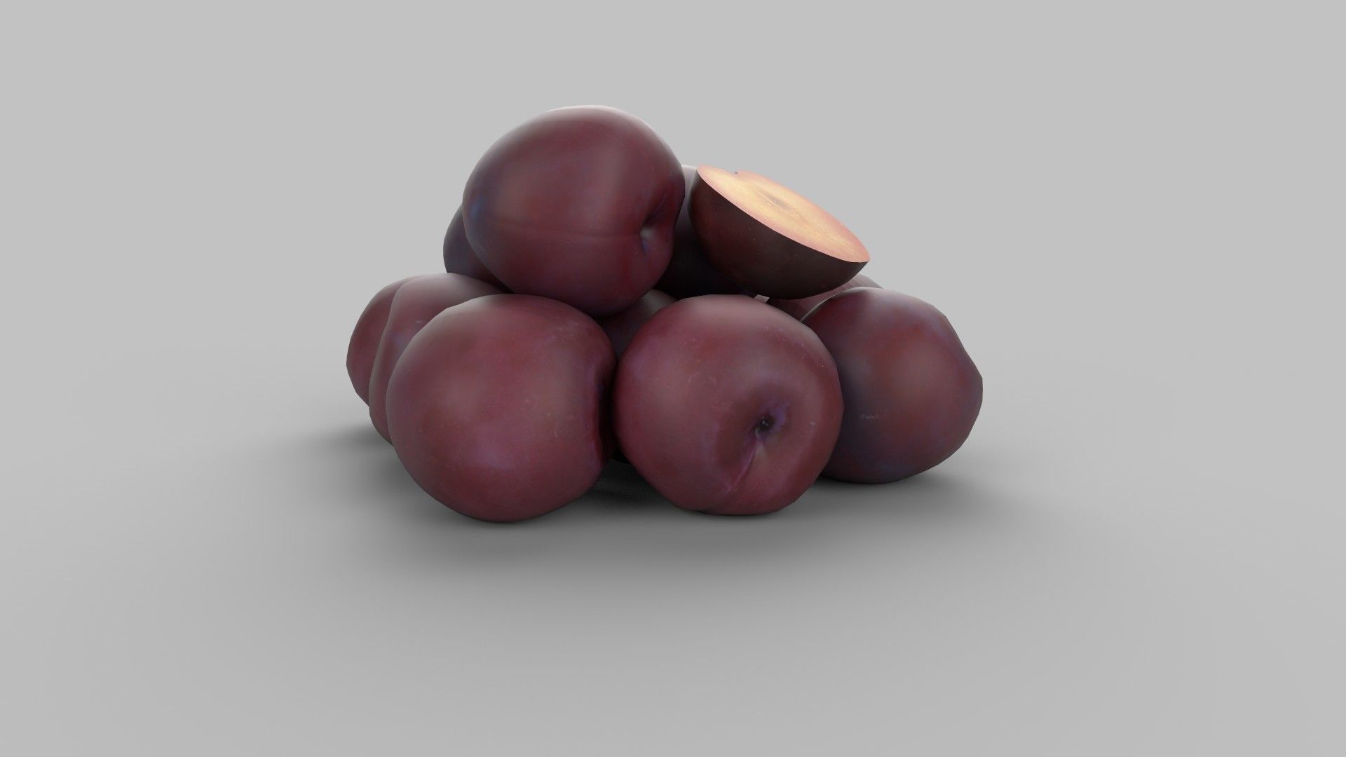 plums Low-poly 3D model_4