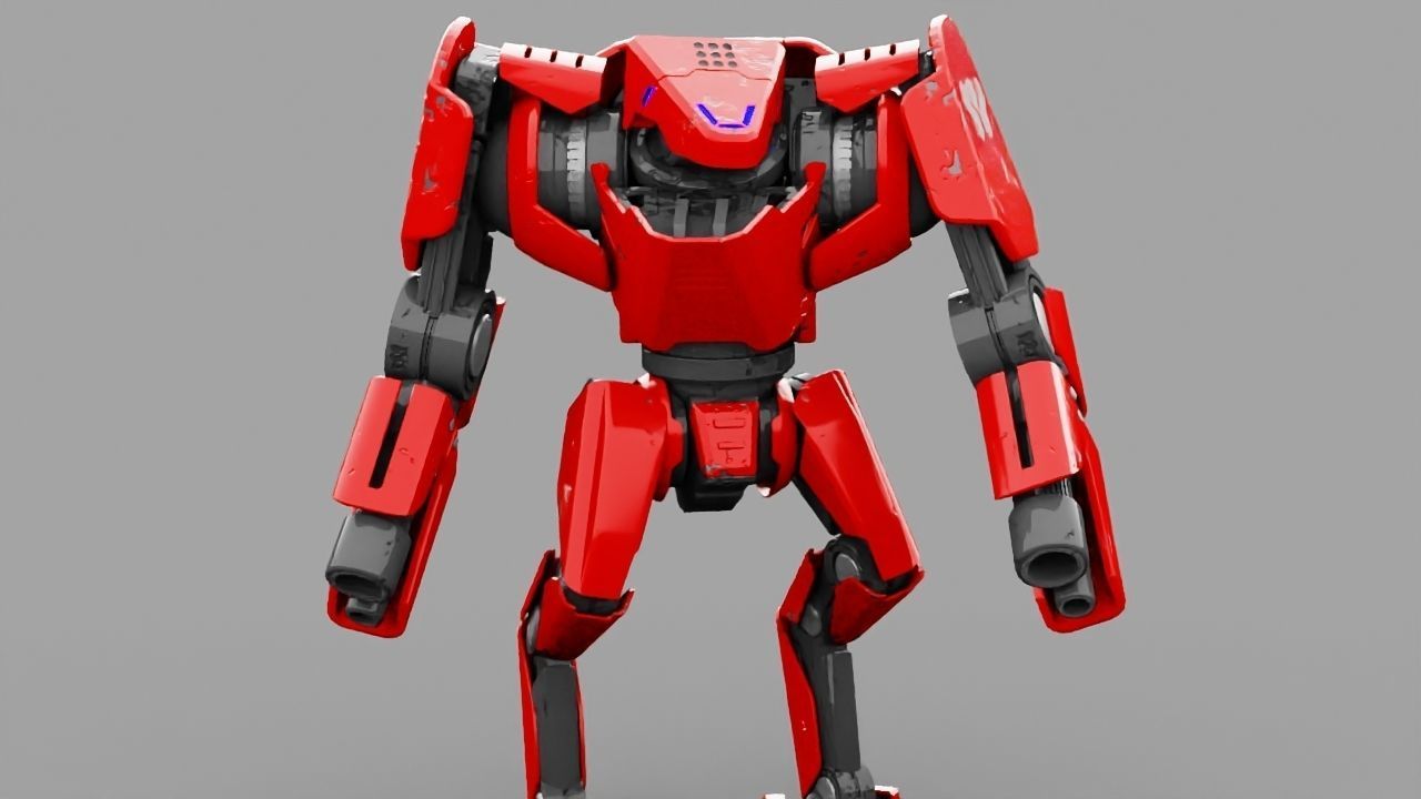 Battle Droid TERA Rigged character 3D model_14