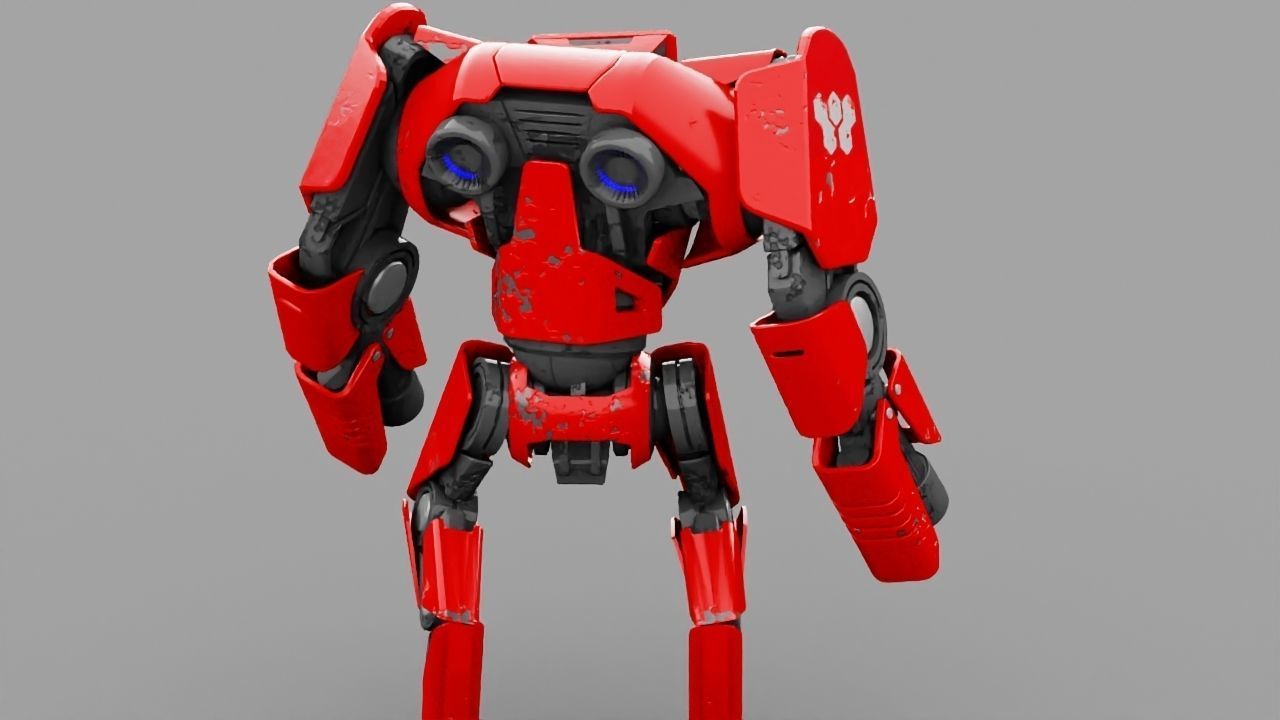 Battle Droid TERA Rigged character 3D model_8