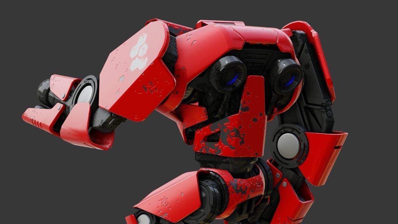 Battle Droid TERA Rigged character 3D model_26