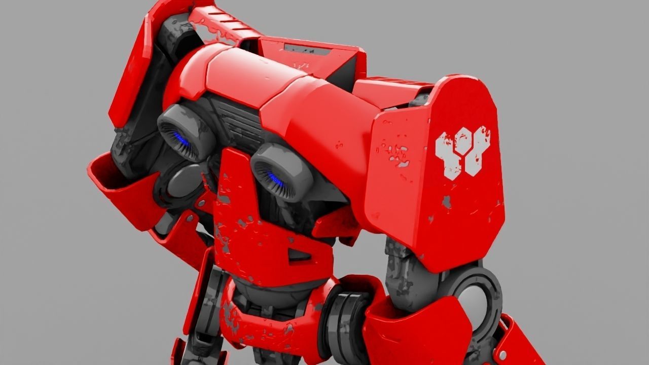 Battle Droid TERA Rigged character 3D model_20