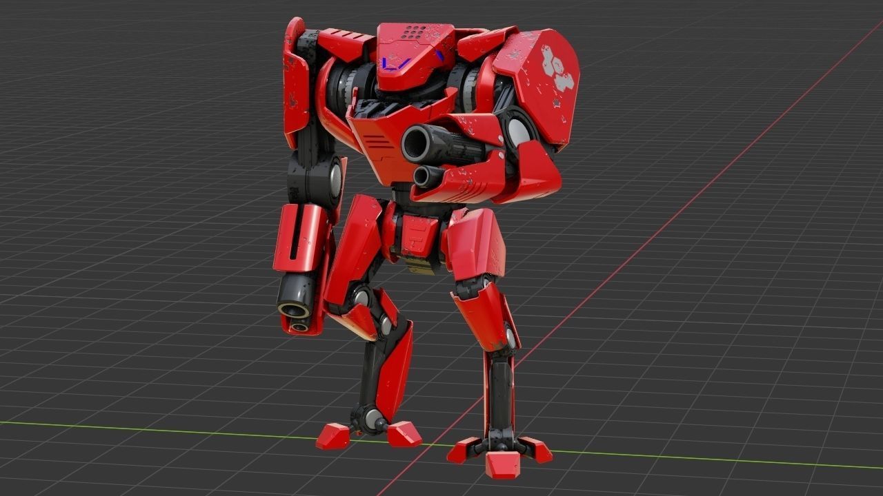 Battle Droid TERA Rigged character 3D model_30