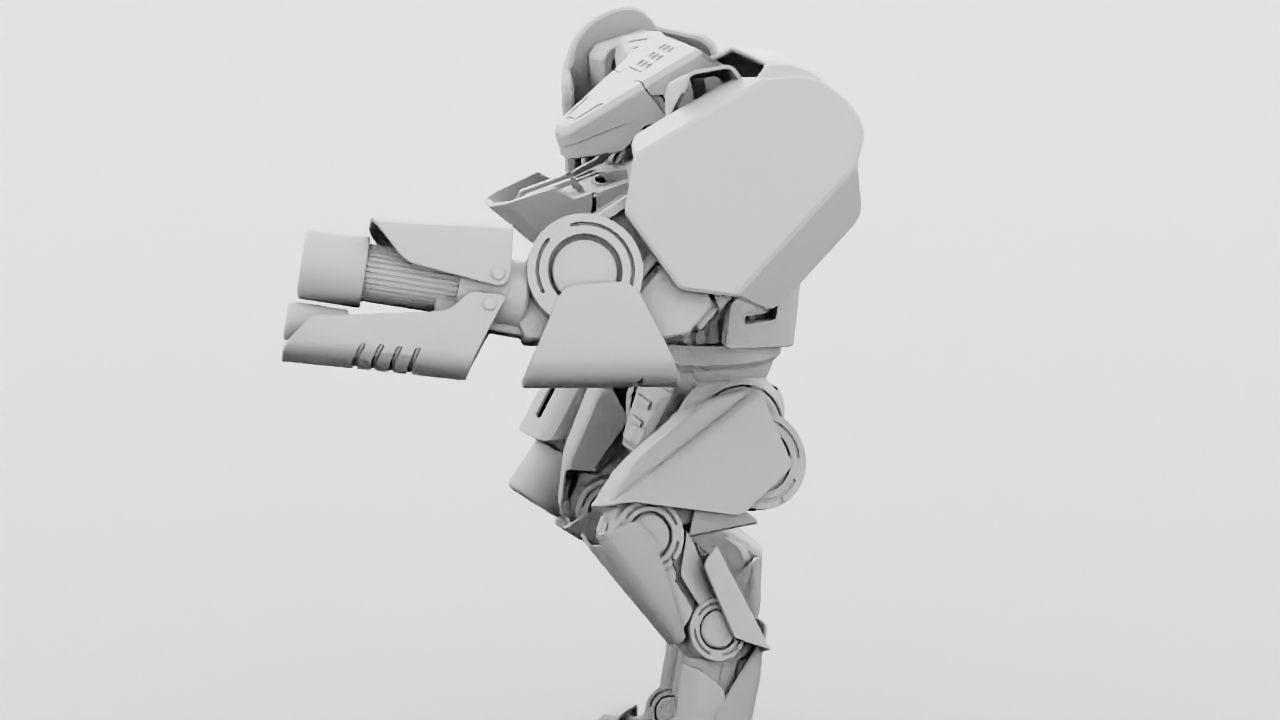 Battle Droid TERA Rigged character 3D model_34