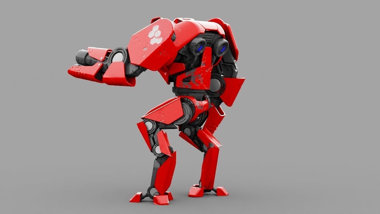 Battle Droid TERA Rigged character 3D model_5