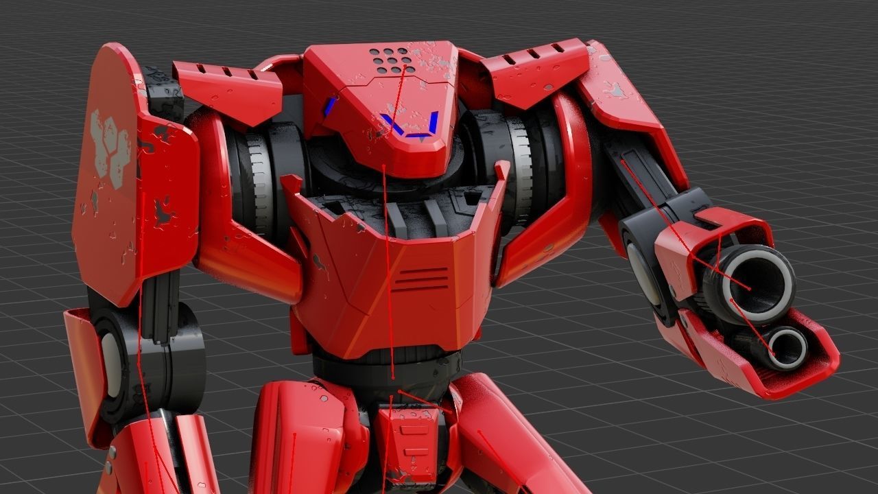 Battle Droid TERA Rigged character 3D model_23