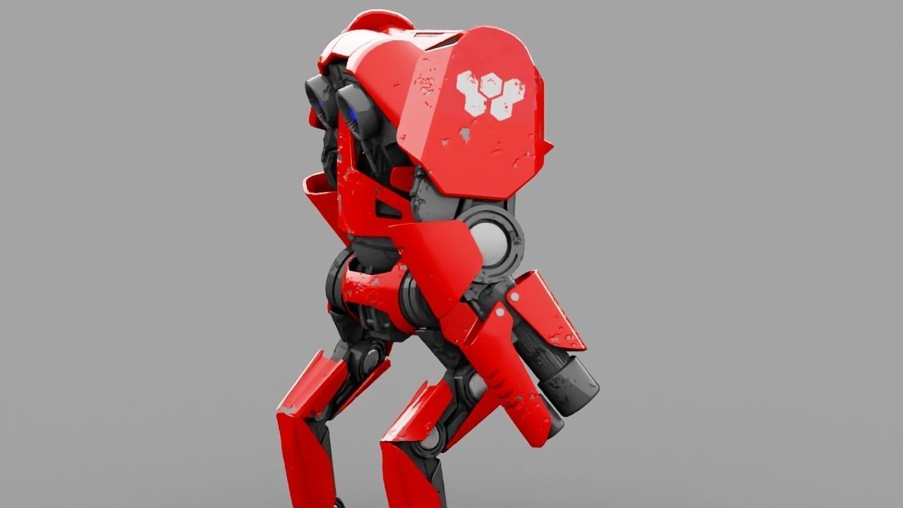 Battle Droid TERA Rigged character 3D model_10