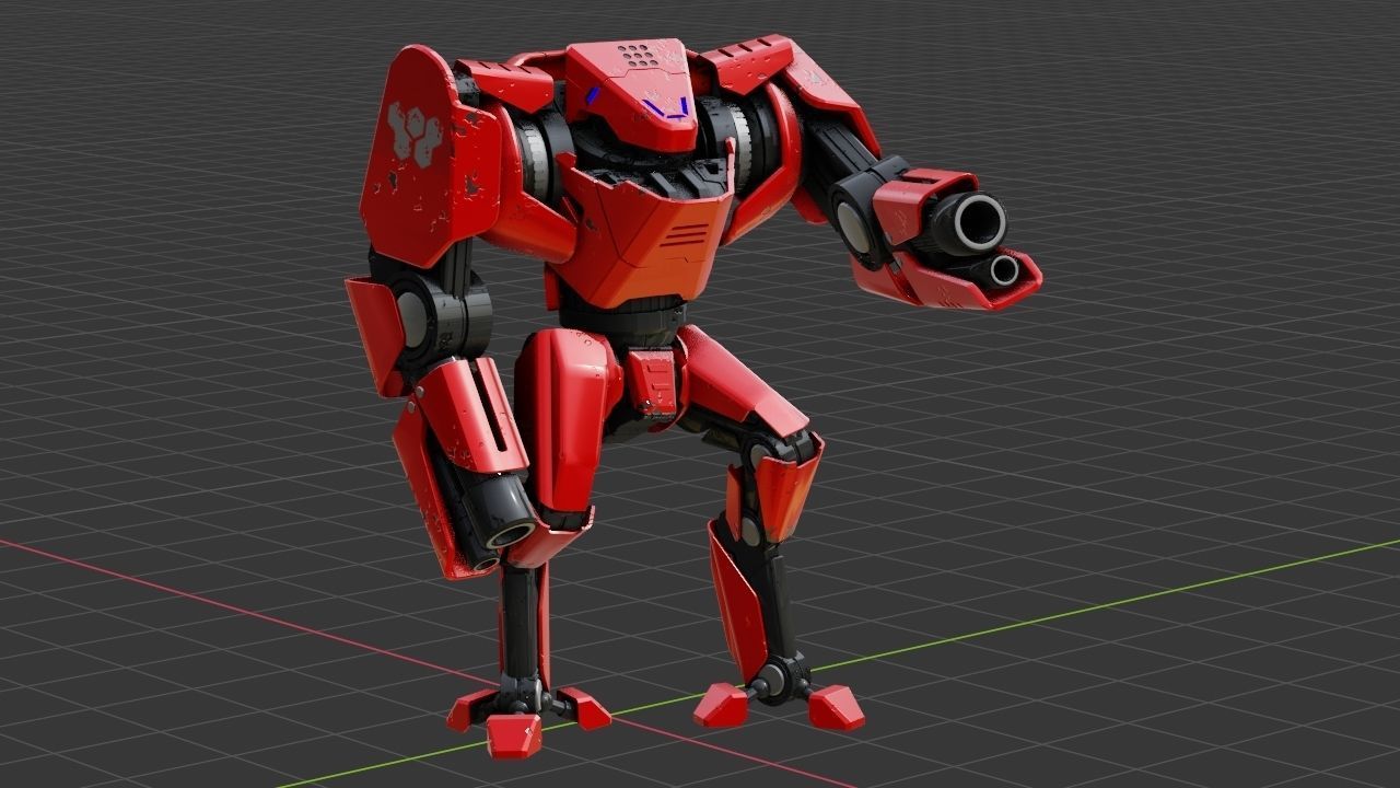 Battle Droid TERA Rigged character 3D model_31