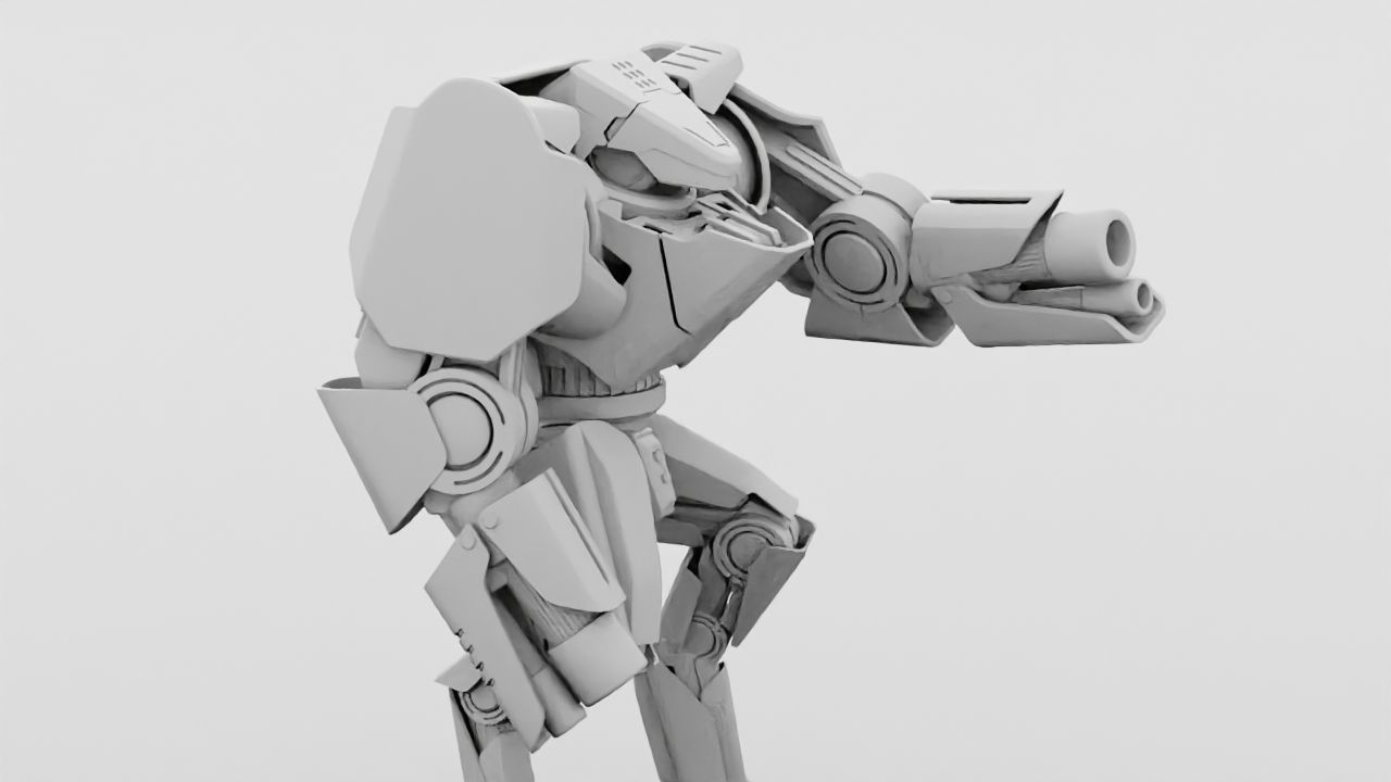 Battle Droid TERA Rigged character 3D model_36