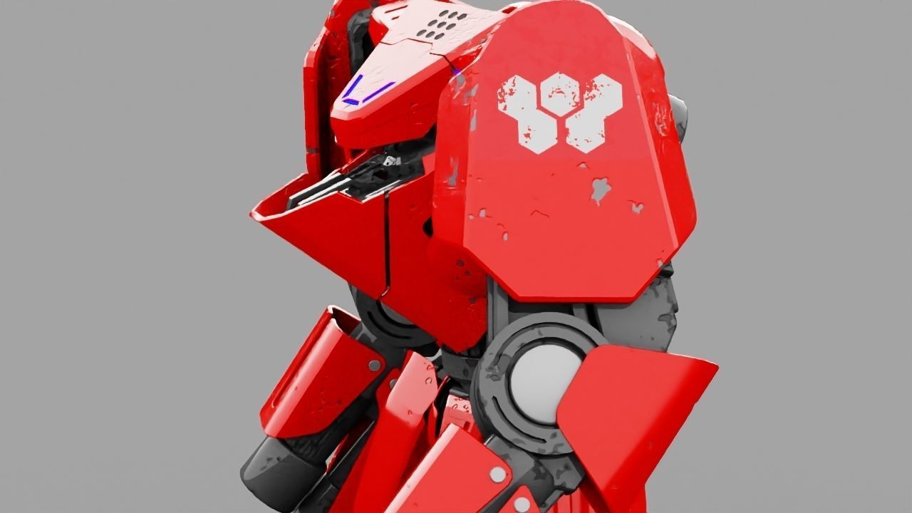 Battle Droid TERA Rigged character 3D model_16