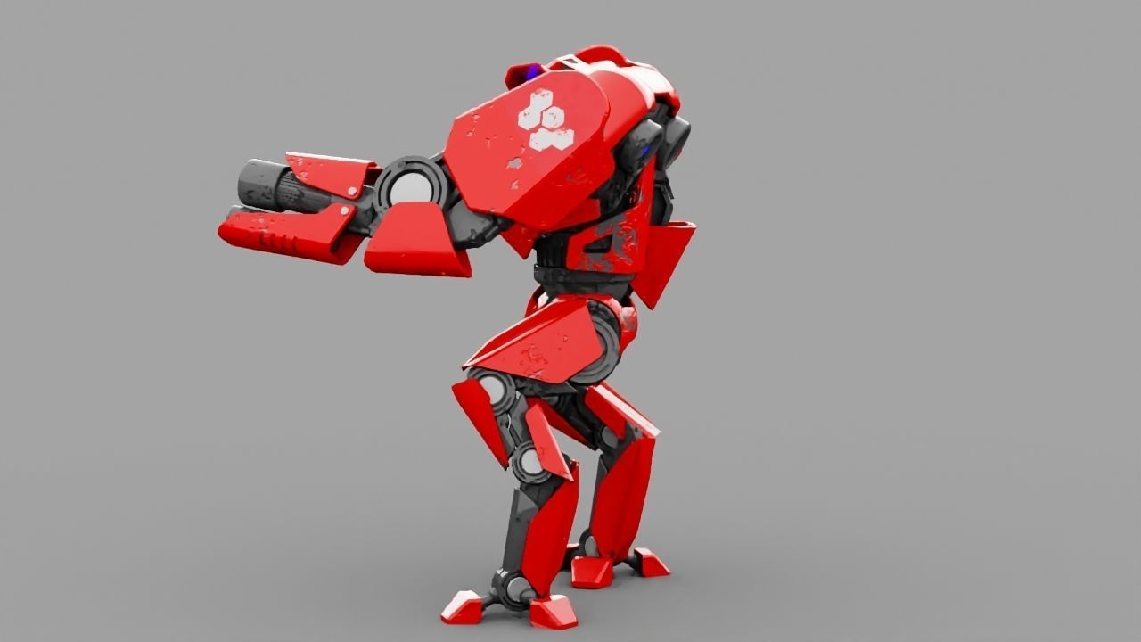 Battle Droid TERA Rigged character 3D model_4