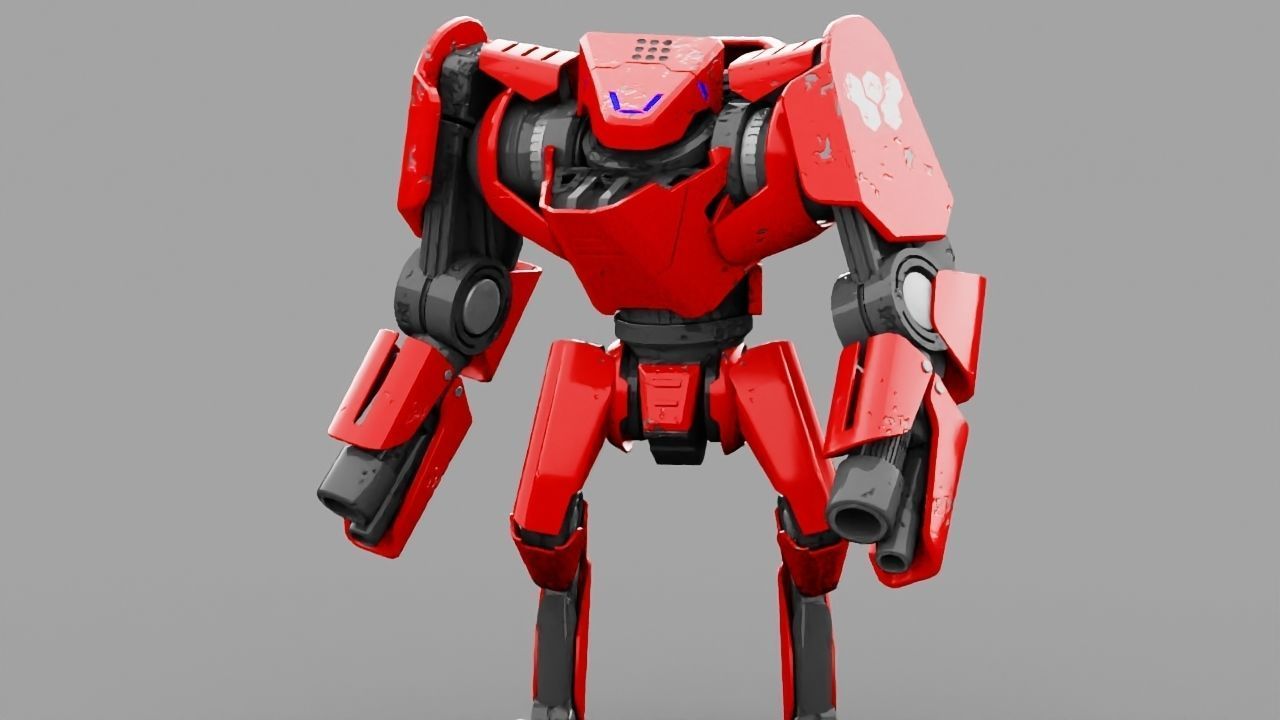 Battle Droid TERA Rigged character 3D model_15