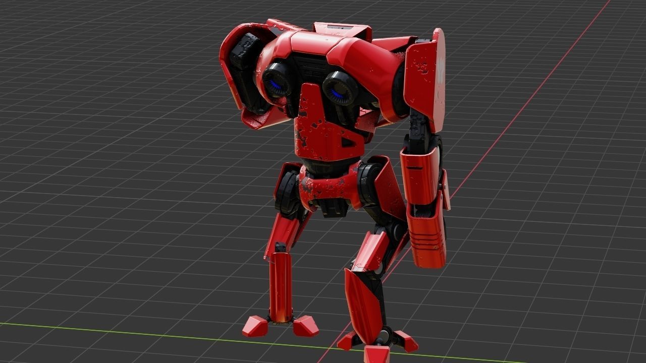 Battle Droid TERA Rigged character 3D model_32