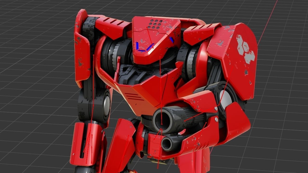 Battle Droid TERA Rigged character 3D model_24