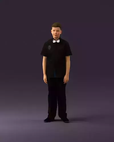 000992 Junior in black white butterfly