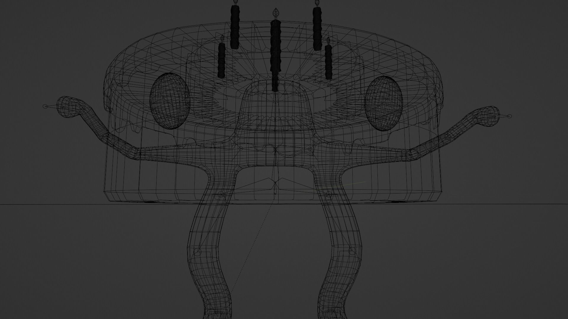 Animated Dancing Birthday Cake Low-poly 3D model_8