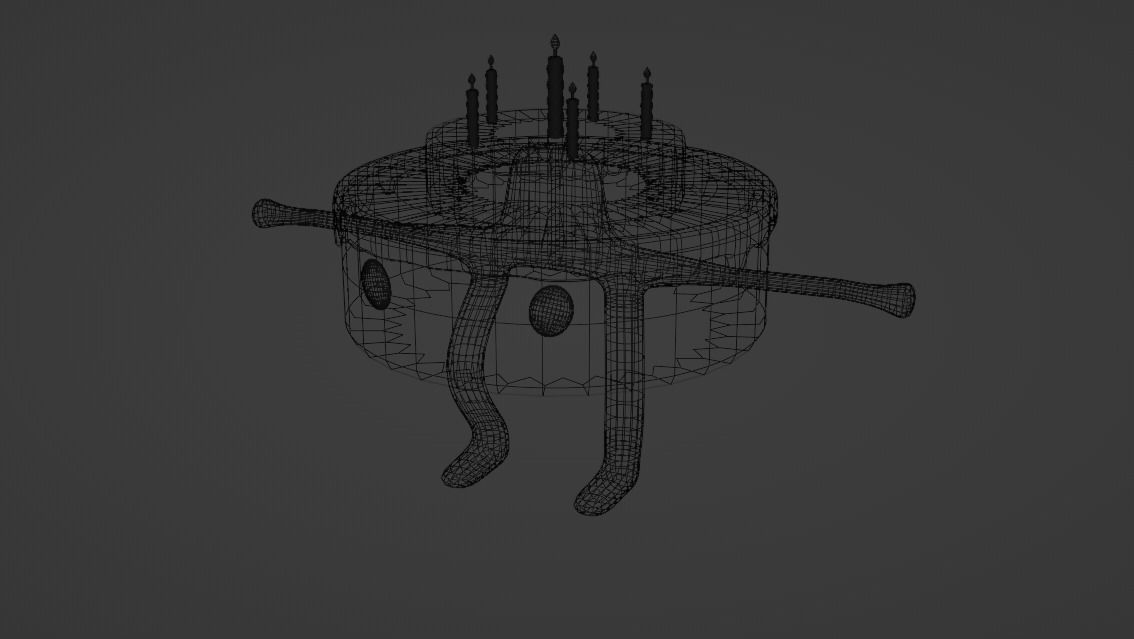 Animated Dancing Birthday Cake Low-poly 3D model_1