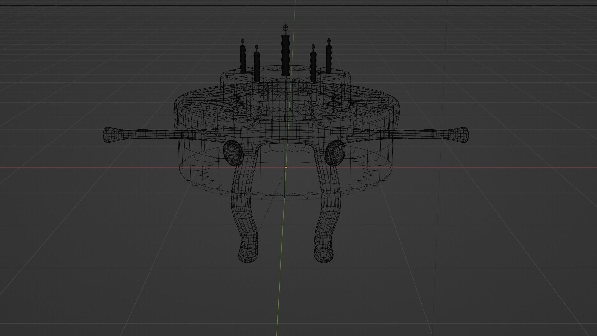 Animated Dancing Birthday Cake Low-poly 3D model_6