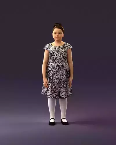 000993 girl in zebra style dress