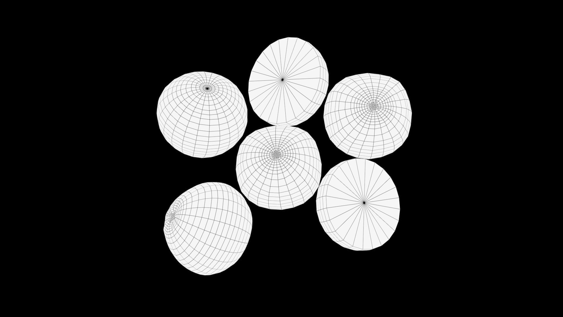 tangerines oranges Low-poly 3D model_9