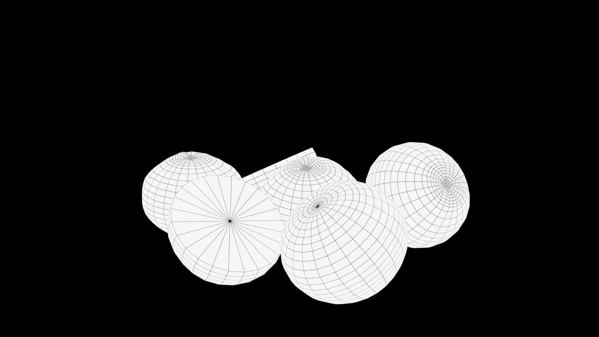 tangerines oranges Low-poly 3D model_6