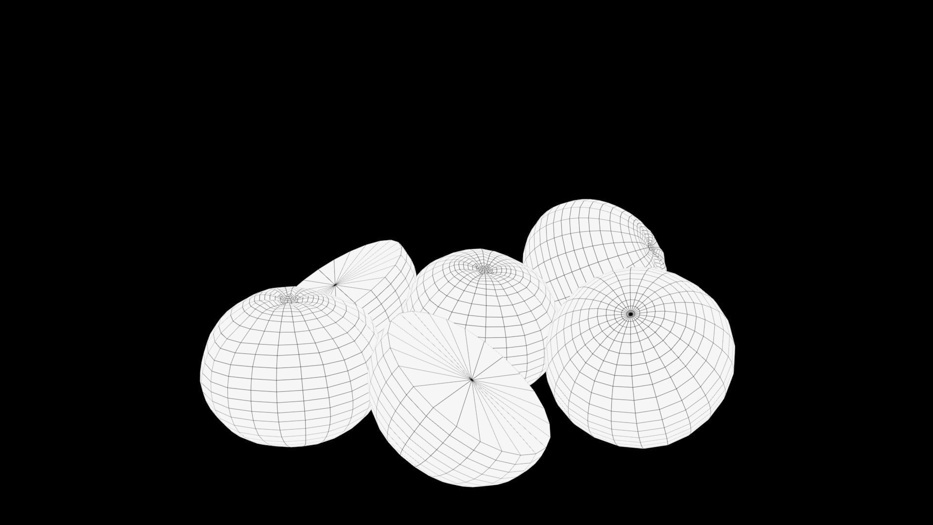 tangerines oranges Low-poly 3D model_5