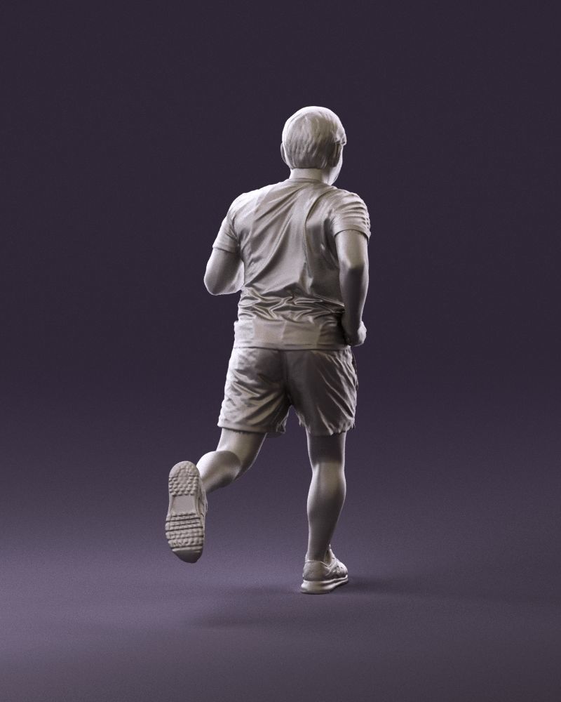 000999 man runner in yellow shoes 3D Print Ready 3D print model_5