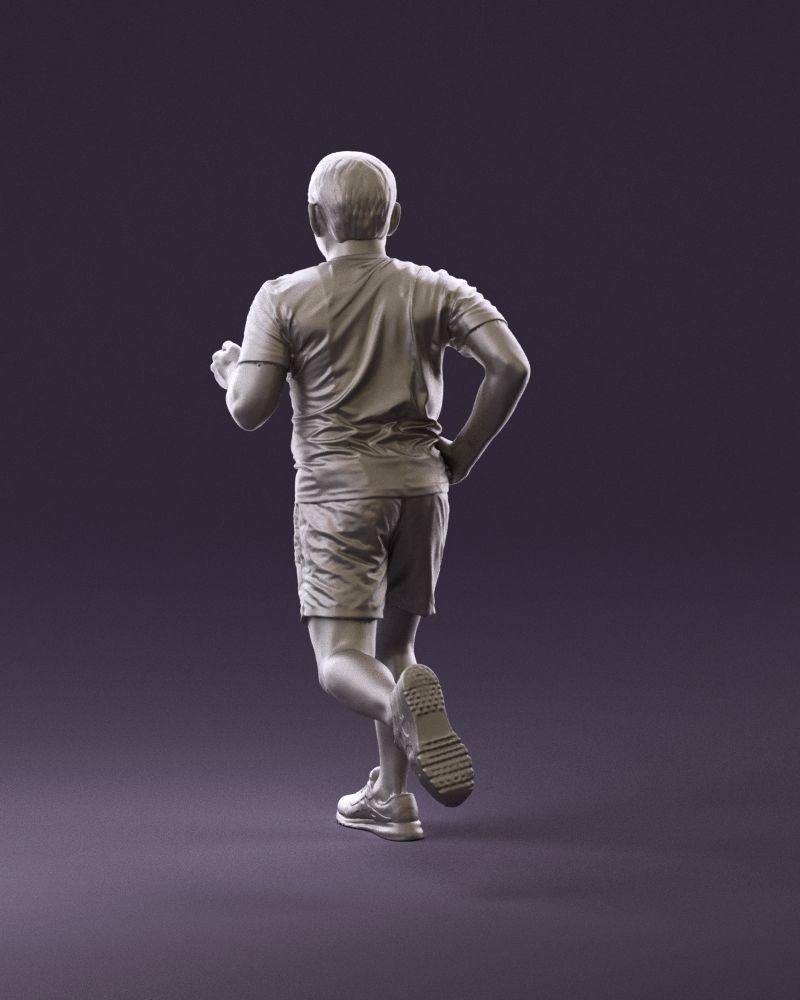000999 man runner in yellow shoes 3D Print Ready 3D print model_6