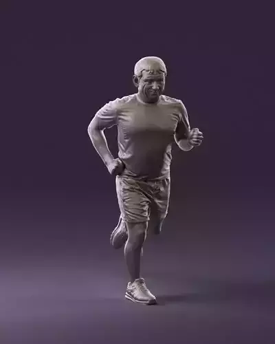 000999 man runner in yellow shoes 3D Print Ready 3D print model