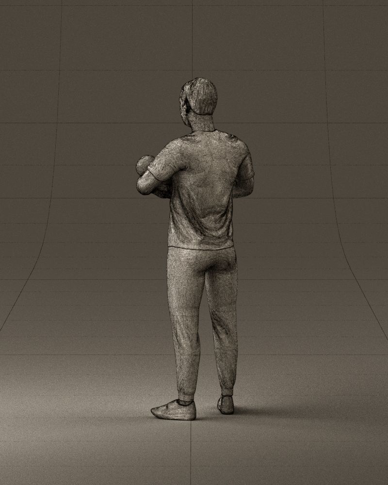 001000 man in white shirt with baby in hands 3D Print Ready 3D print model_31