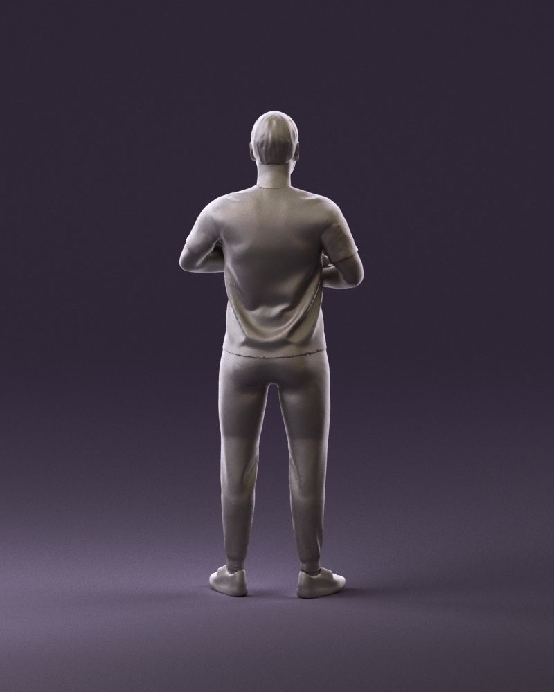 001000 man in white shirt with baby in hands 3D Print Ready 3D print model_6