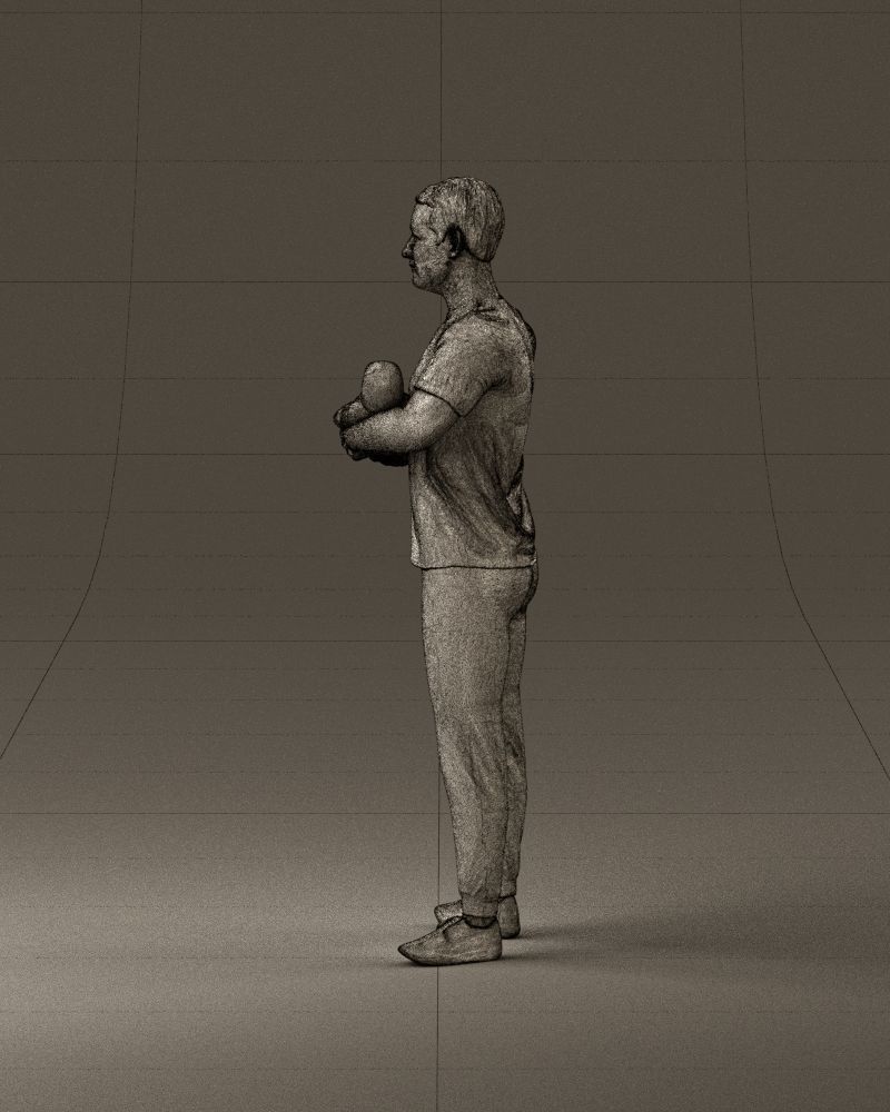 001000 man in white shirt with baby in hands 3D Print Ready 3D print model_32