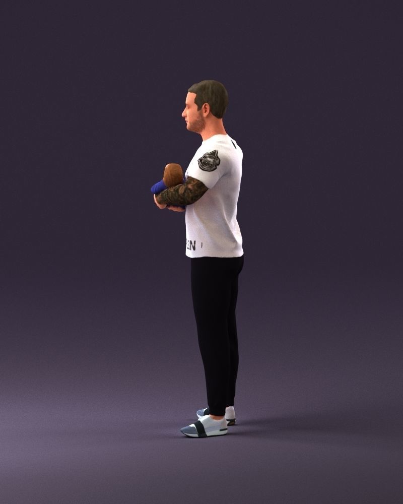 001000 man in white shirt with baby in hands 3D Print Ready 3D print model_20