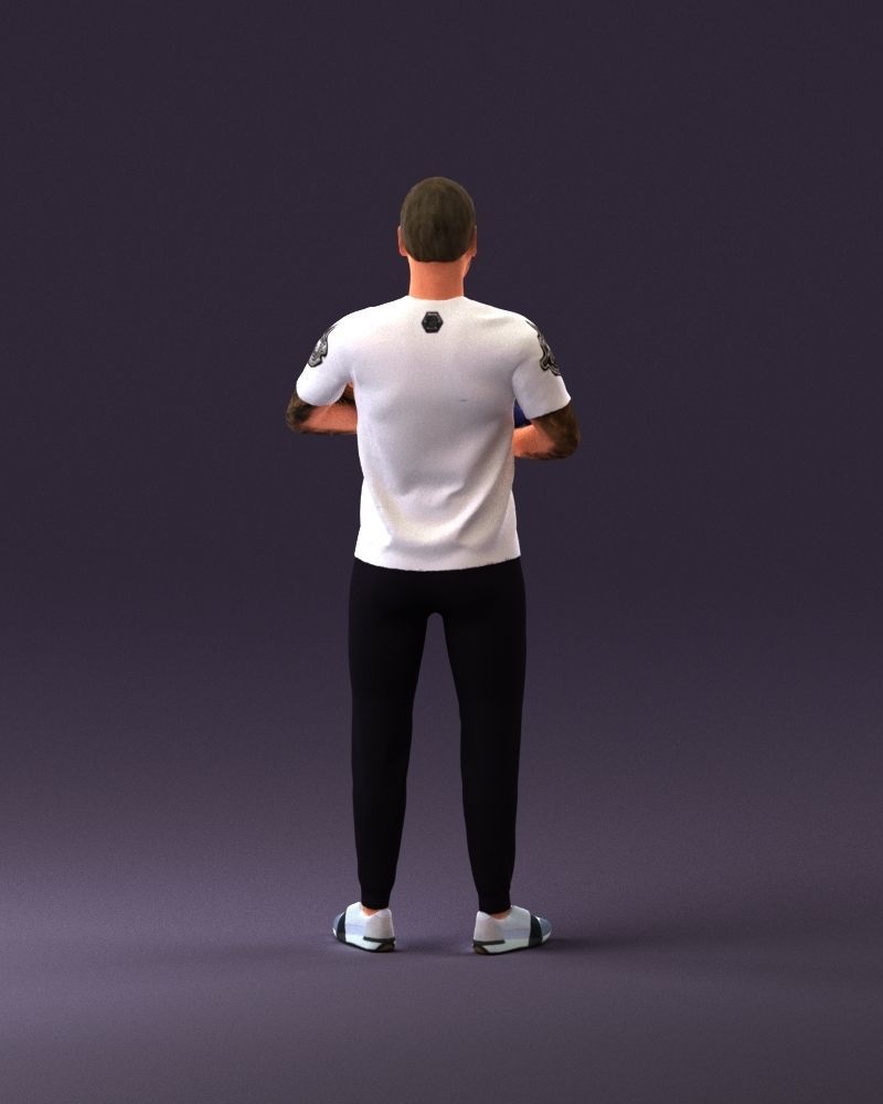 001000 man in white shirt with baby in hands 3D Print Ready 3D print model_18