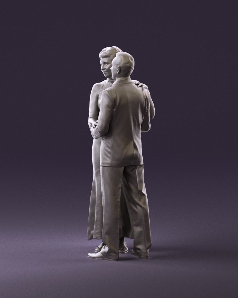 001001 pieces in white and gray suit and dress 3D model_20