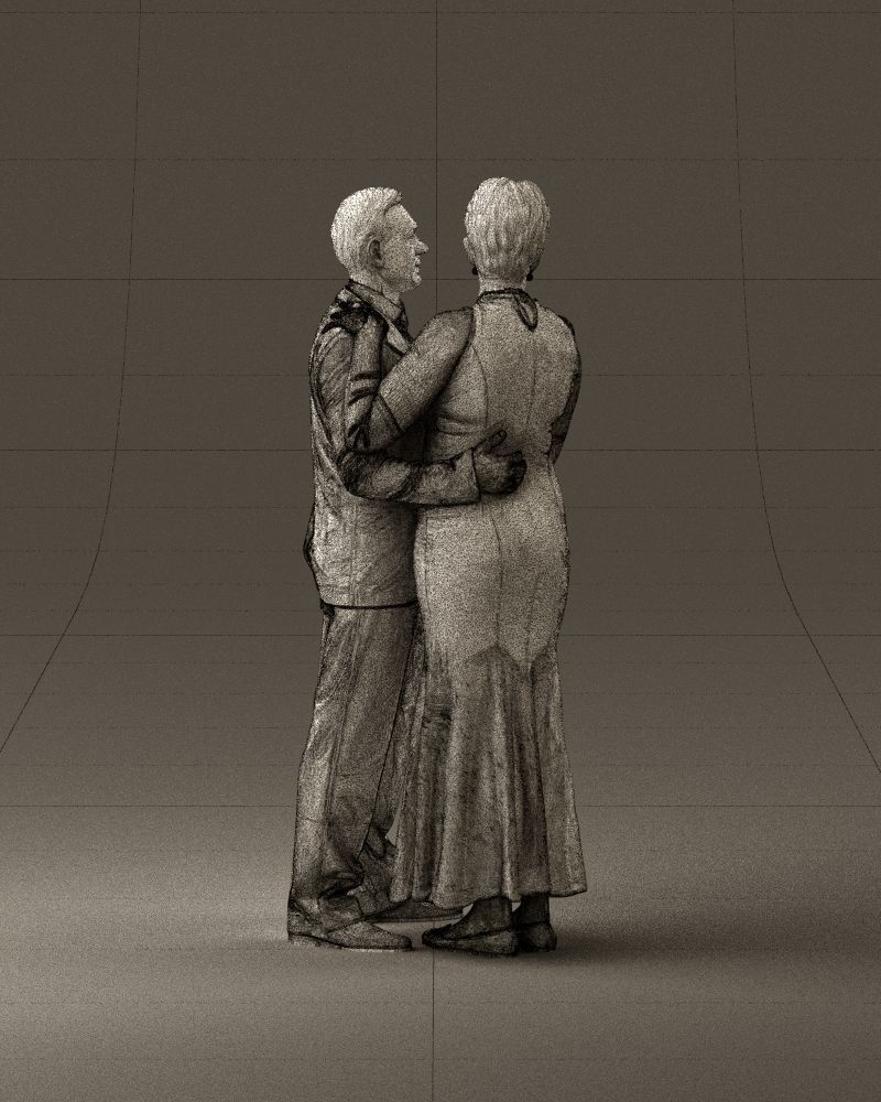 001001 pieces in white and gray suit and dress 3D model_29