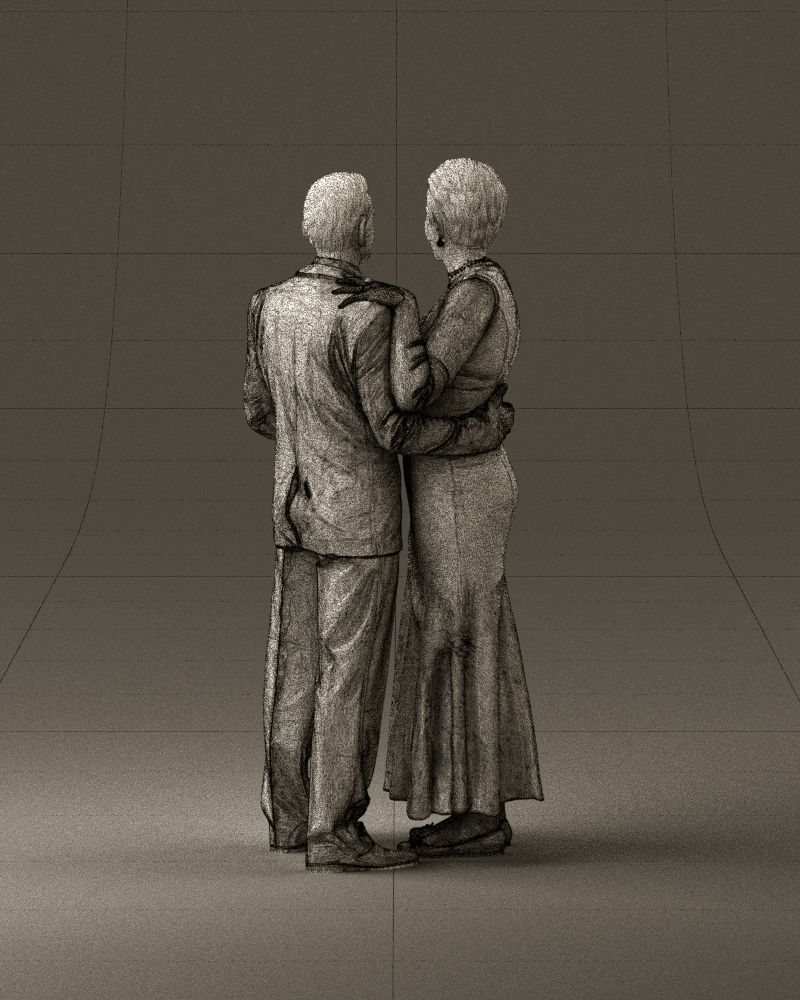 001001 pieces in white and gray suit and dress 3D model_30